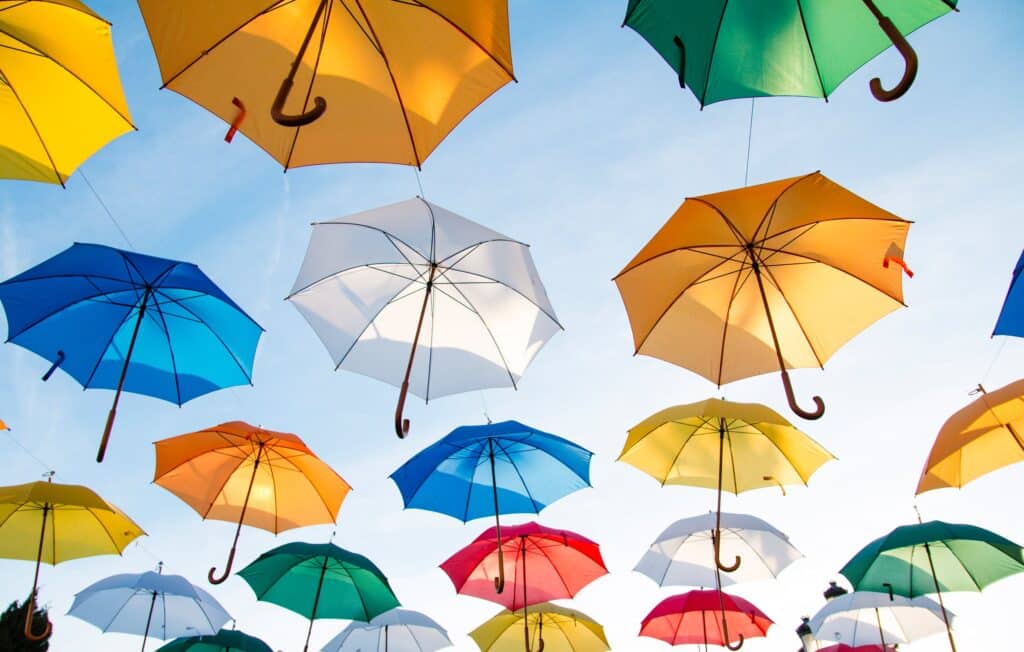 Colourful umbrellas